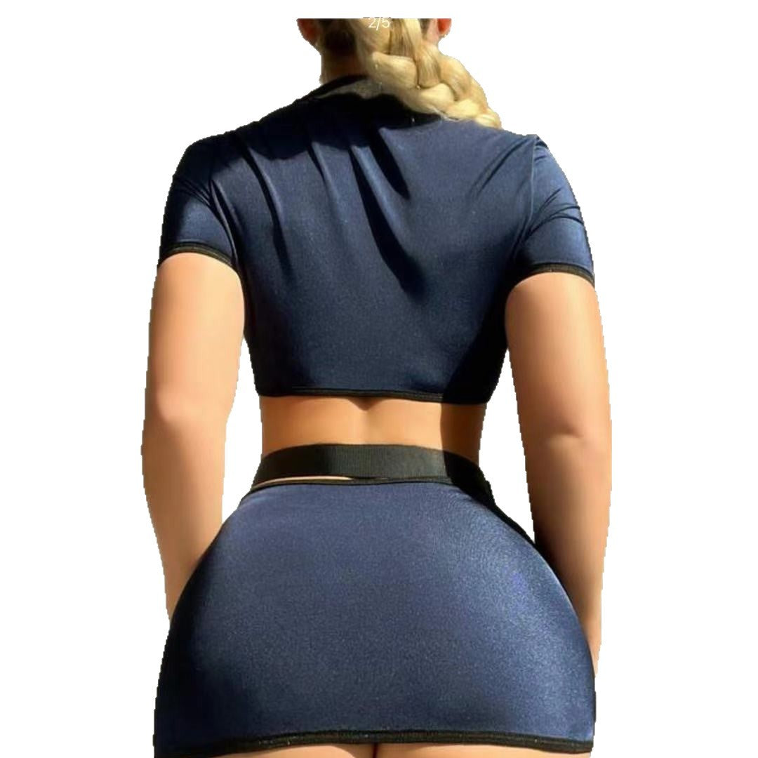 Sexy Police Officer Cosplay Lingerie Set