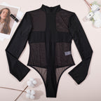 Erotic High-Neck Mesh Teddy to Ignite Your Intimacy