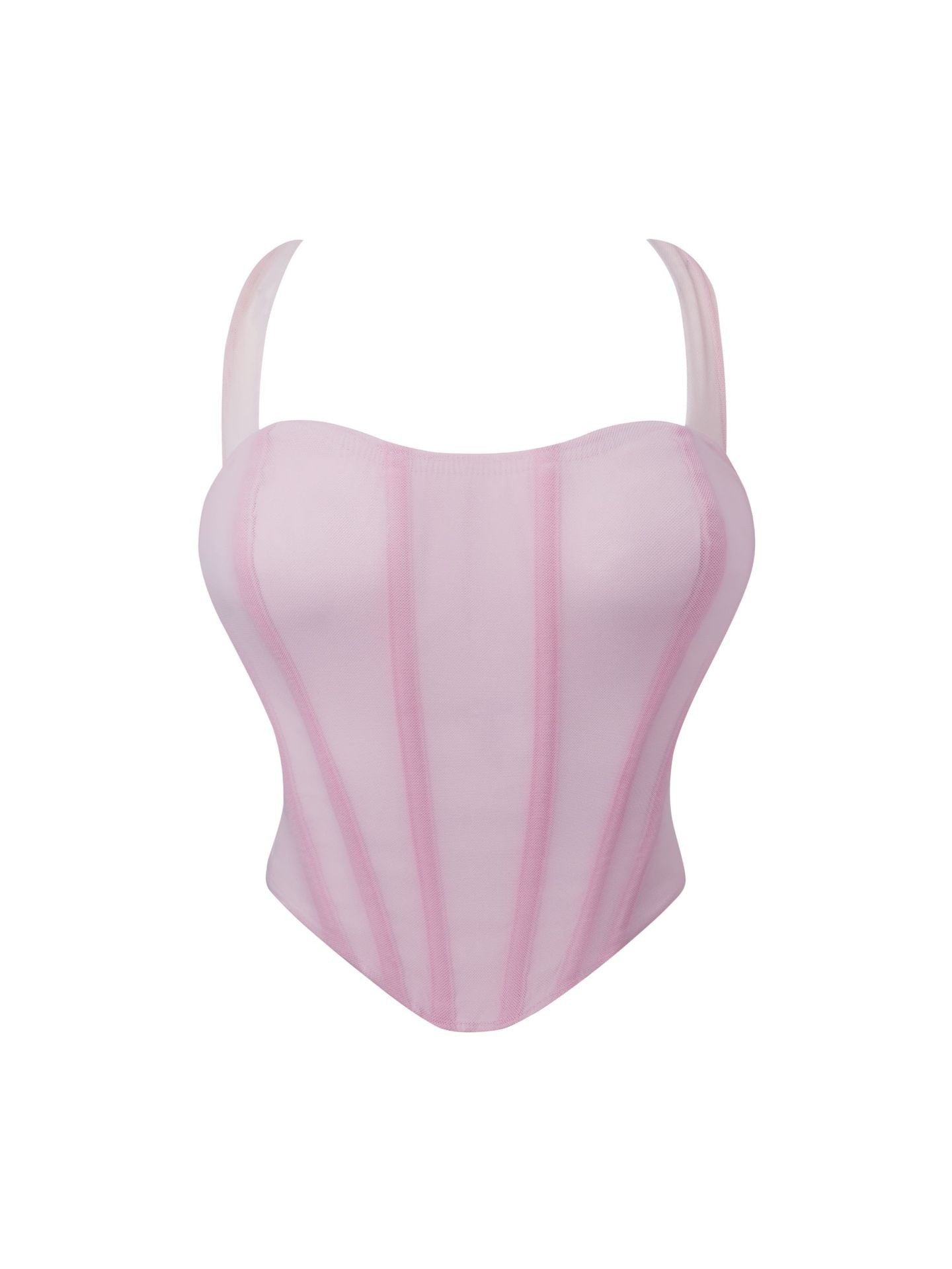 Halter Neck Push-Up Shapewear Corset Top with Boning And Lace-Up Detail