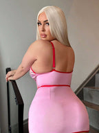 Plus Size Sexy Nurse Cosplay Dress with Heart Cross Patches