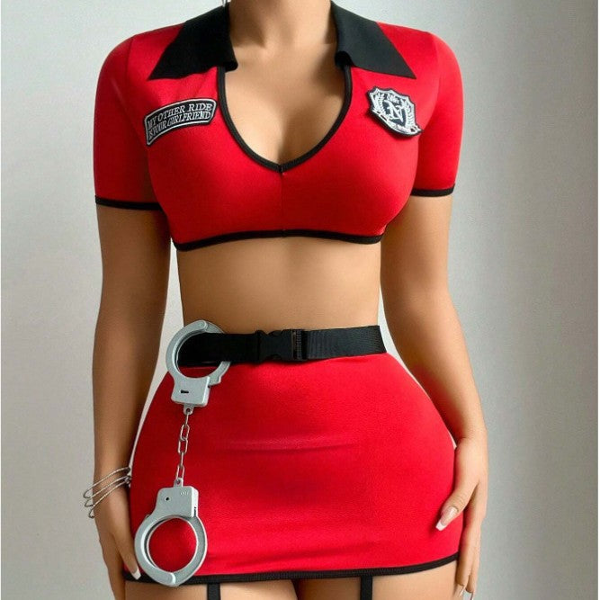 Sexy Police Officer Cosplay Lingerie Set