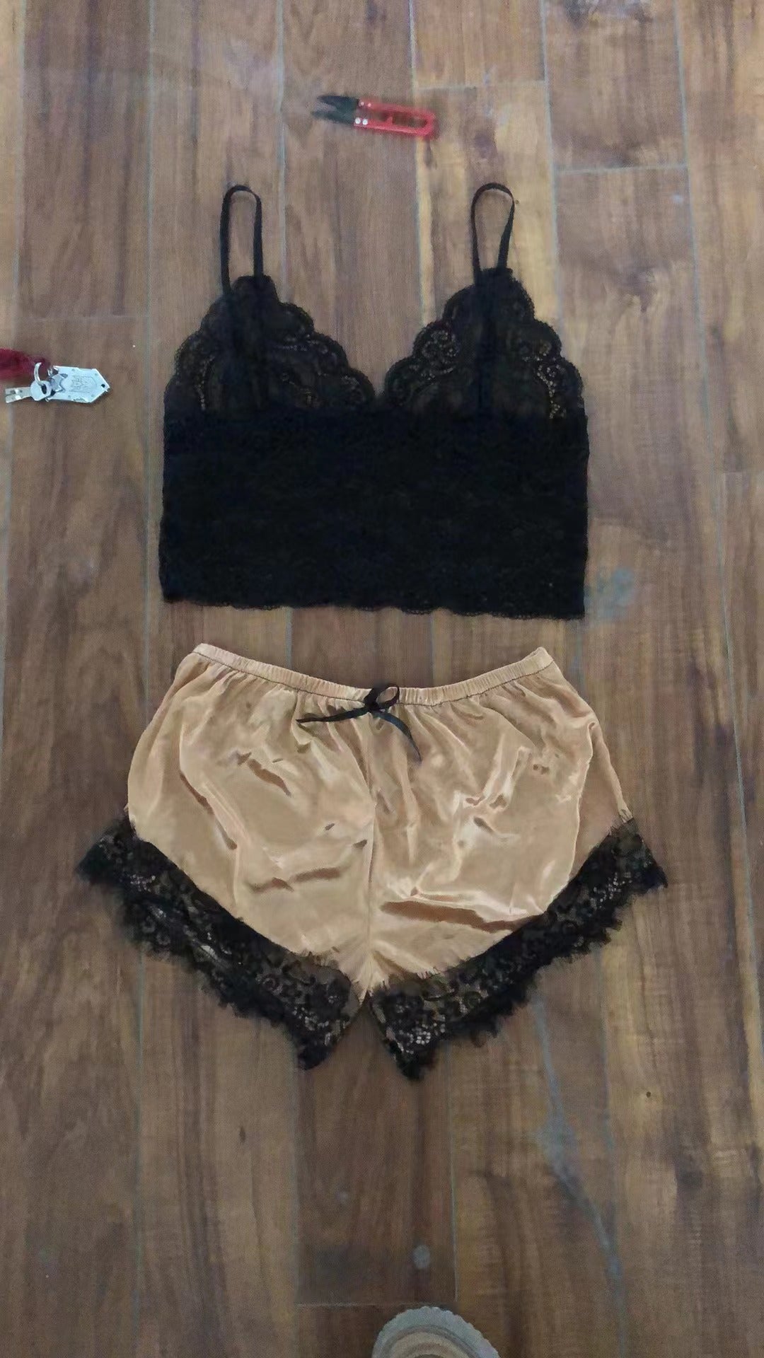 New Lace Lingerie Pajama Set, 2-Piece