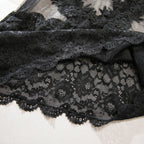 Floral Lace Sheer Mesh Backless Mini Babydoll Night Dress