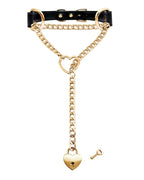 Slip Chain Necklace Heart Locker With Key