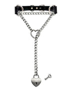 Slip Chain Necklace Heart Locker With Key