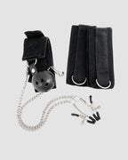SM Supplies Back Handcuffs Gag Clip Chain