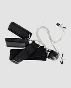 SM Supplies Back Handcuffs Gag Clip Chain