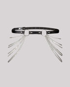 Black Leather Chain Hip Harness