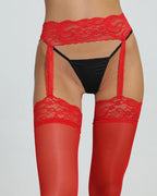 One-piece Stockings with Mesh Straps