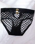 Fishnet Heart Rings Cutout Panties