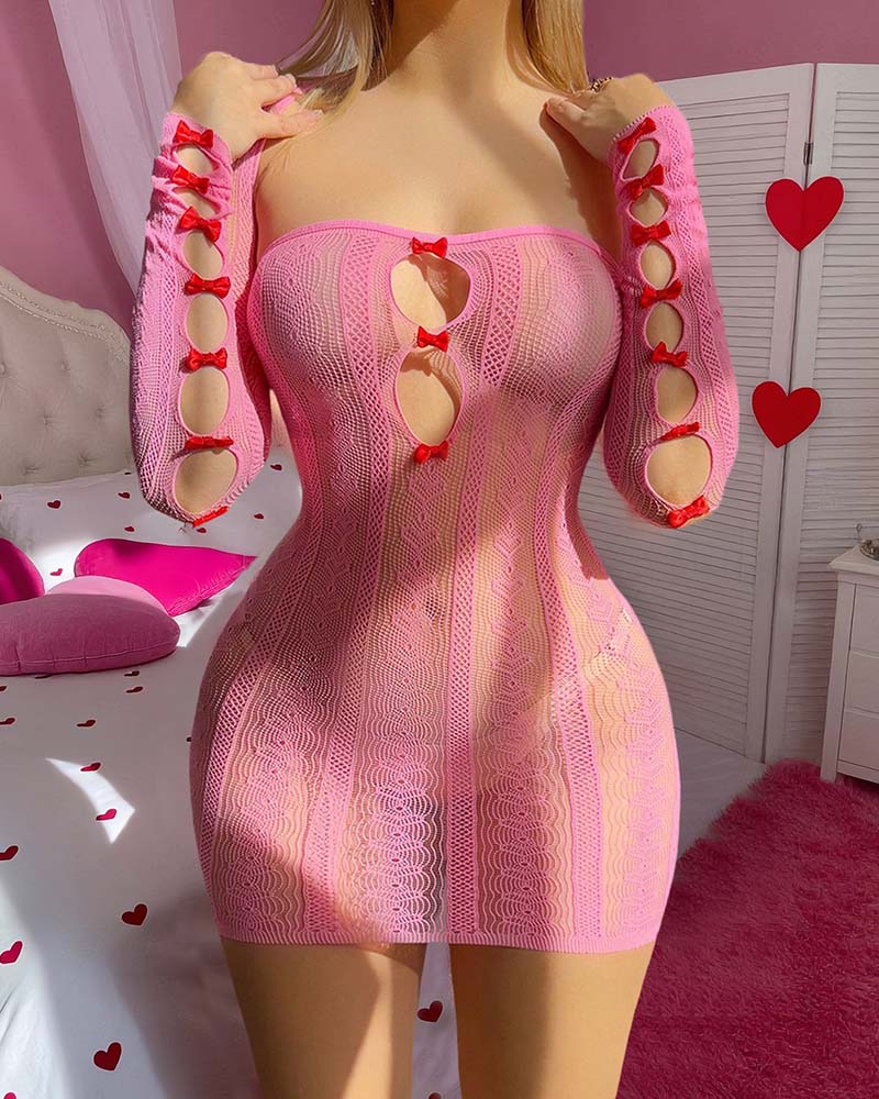 Lace Trim Spaghetti Strap Chemise One Size