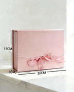 Elegant Foldable Gift Box with Satin Ribbon for Lingerie Gifting
