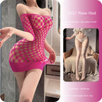 Off-Shoulder Deep V Mesh Bodysuit