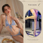 New Sexy 3-Piece Lingerie Set, Open-Crotch Bikini Style, Plus Size