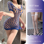 Off-Shoulder Deep V Mesh Bodysuit