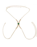 Fashionable Full-diamond Chest Chain/Body Chain