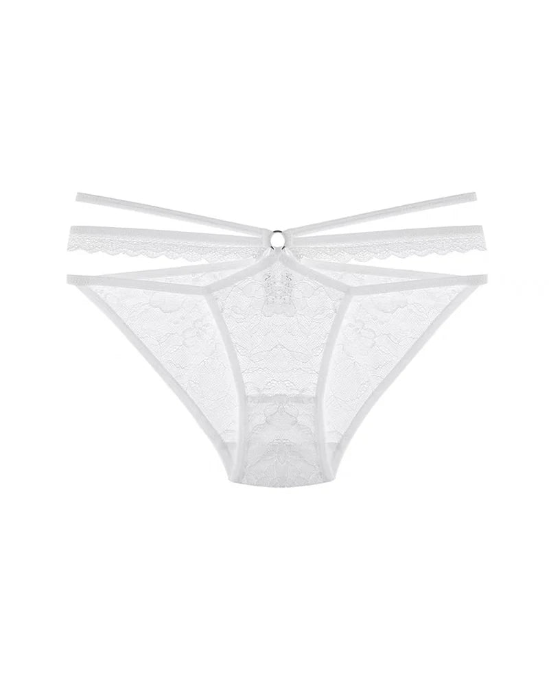Sexy Lace Crisscross Strap Breathable Invisible Cotton Crotch Panties