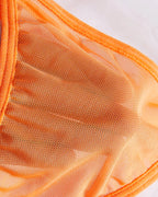 Sexy Deep V Flower Lace Mesh See-through Suspender Nightdress
