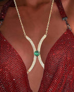 Fashionable Full-diamond Chest Chain/Body Chain