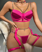 Metal Chain Decorative Sexy Lingerie Set