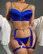 Metal Chain Decorative Sexy Lingerie Set