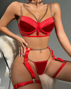 Metal Chain Decorative Sexy Lingerie Set