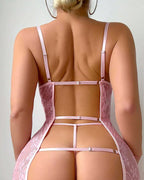 Sexy Mesh See-Through Tie-Bow Lingerie Set