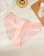 Sexy Lace-trimmed Ice Silk Seamless Breathable Panties