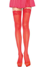 Sheer Lace Top Thigh High Stocking