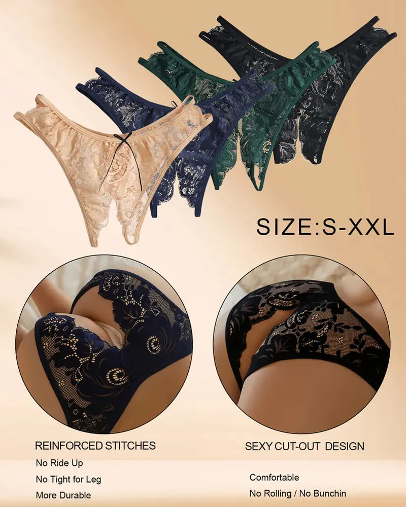 Women's Sexy Lace Open-crotch Panties