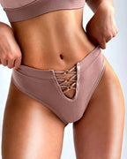 Mid-waist High-elasticity Comfortable Sexy Hollow-out Seamless Thong