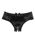 Women's Sexy See-Through Lace Elastic Breathable Open Crotch Thong