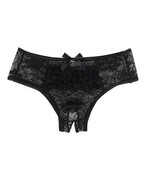 Women's Sexy See-Through Lace Elastic Breathable Open Crotch Thong